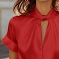 thumbnail image 6 of LIZUOJUNF Basic T Shirts for Wome Short Sleeve V Neck Blouse Plus Size Blouses Dressy Casual, M, 6 of 7