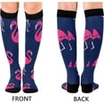 thumbnail image 2 of Coolnut Flamingo Compression Socks for Men & Women 1 Pack, Knee High Stockings for Running, Sport, Hiking & Travel, 2 of 6
