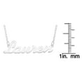 thumbnail image 4 of Sterling Silver 'Lauren' Name Pendant on 16-inch Trace Chain - White, 4 of 4