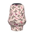 thumbnail image 2 of Haiem Beautiful Butterflies and Hearts Baby Nursing Cover & Nursing Poncho - Multi Use Cover for Baby Car Seat Canopy, Stroller Cover, 360°Full Privacy Breastfeeding Coverage, 2 of 9