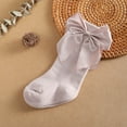 thumbnail image 2 of Esho Baby Girls Cotton Long Socks, Toddler Girl Big Bow Knee High Socks Leggings, 0-1T, 1-3T, 2 of 6