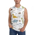 thumbnail image 3 of Uemuo Dinosaur Pattern Men's Sleeveless T-Shirt,Muscle Athletic Tank Top, Moisture-wicking Quick-dry Breathable Classic Tee Top for Gym Run Outdoor Sports-Large, 3 of 8