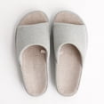 thumbnail image 1 of Pantuflas gruesas para el hogar de algodón y lino simples para primavera y verano para parejas, para interiores y exteriores, para las cuatro estaciones, 1 of 6