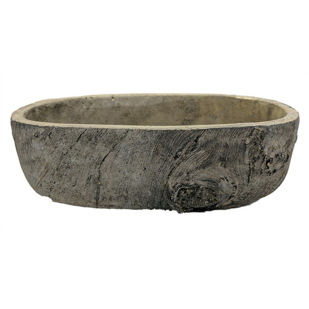 Pinewood Oval  Ceramic  Planter  10 x 5 x 3 1 4 