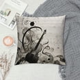 thumbnail image 2 of GOSMITH  Music Notes Pillow Case,Black-White Music Notes Cotton Linen Cushion Cover Square Standard Home Decorative for Men/Women 18x18 inch White Black, 2 of 5