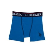 U.S. Polo Assn. Boys Cotton Tagless Underwear Boxer Briefs, 5- Pack, Sizes (S-XXL)