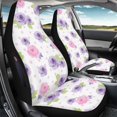 thumbnail image 3 of Uourmeti Purple Pink Rose Car Seat Cover, 2 Piece Lightweight Polyester Front Seat Protectors for Auto Truck RV Vehicle Interior, 3 of 12