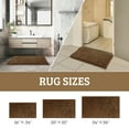 thumbnail image 5 of GTNSHUAI Extra Thick Luxury Chenille Bathroom Rug, Non-Slip Absorbent Bath Mat, 20" x 32", Coffee, 5 of 6