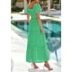 thumbnail image 2 of Vestido PRETTYGARDEN Verano 2025 con ojales, cuello cuadrado, manga abullonada, 2 of 9