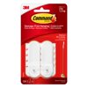 Command Medium Wire Hooks, White, 2 Hooks, 4 Strips Per Pack