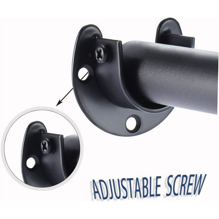 NOGIS 2 Packs Closet Rod End Supports Curtain Flange Rod Holder