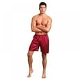 thumbnail image 2 of Mens Silk Satin Boxers Shorts Underwear Sleep Pajama Lounge Shorts, 2 of 5