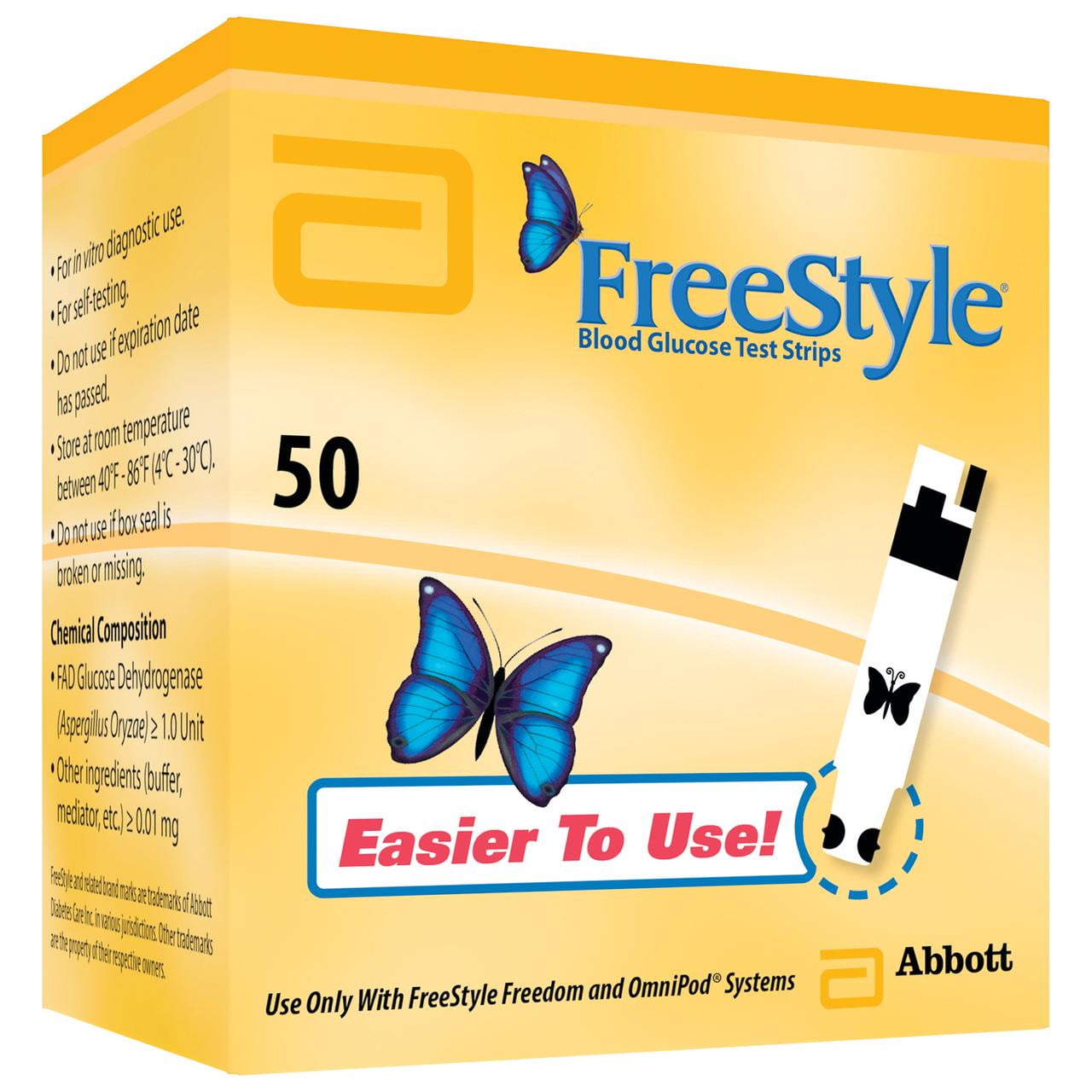 FreeStyle Blood Glucose Test Strips, 50 Count