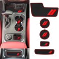 thumbnail image 1 of Auovo Alfombrillas De Consola Central Para Accesorios Durango 2014 2015 2016 2017 2018 2019 2020 Auto Car Cup Holder Insert/Posavasos Custom Fit Cup Liners Pads Decoración Interior (5 Unids/Set Borde, 1 of 1