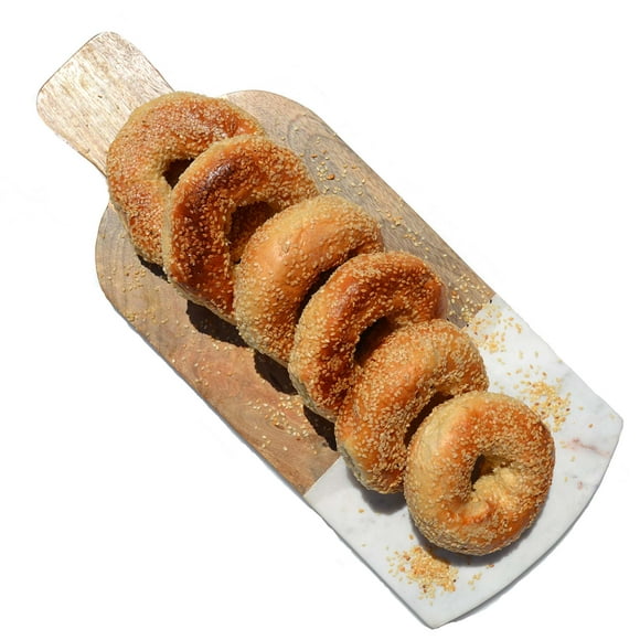 Fresh MTL Bagel: Sesame Seed, Baked in a traditional wood-burning oven in Montreal, case of 6 (6 packages of 6 bagels)