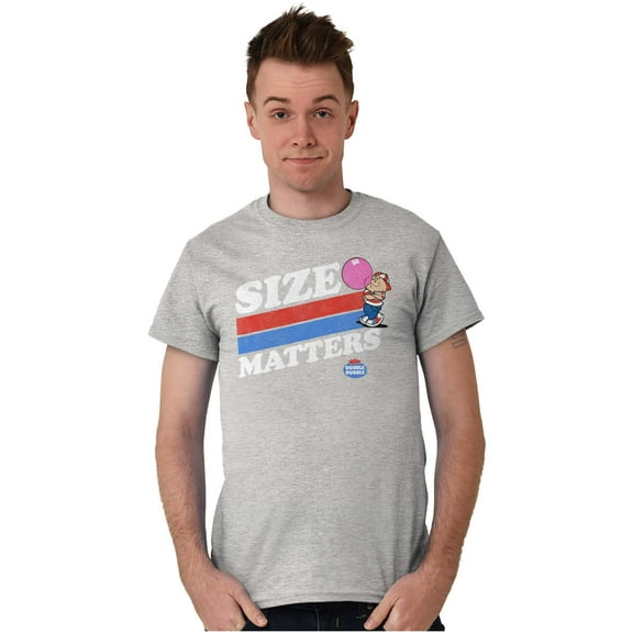 Funny Dubble Bubble Size Matters Men's Graphic T Shirt Tees Brisco Brands S