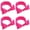 Hot pink, variant on 4 Pack Polka Dot Wire Headbands for Women, Retro Bowknot Hair Holders, Red Flexible Stretch Hair Bands, 4 Piece Set
