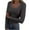 Dark Gray, variant on Women Ribbed Long Sleeve Shirts Crew Neck Slim Fitted Tees Trendy Casual Basic Tops