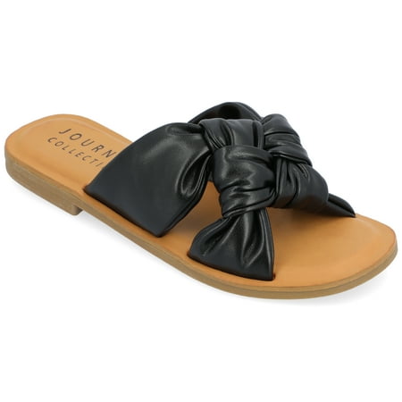 

Journee Womens Kianna Tru Comfort Foam Slide Puffy Flat Sandals