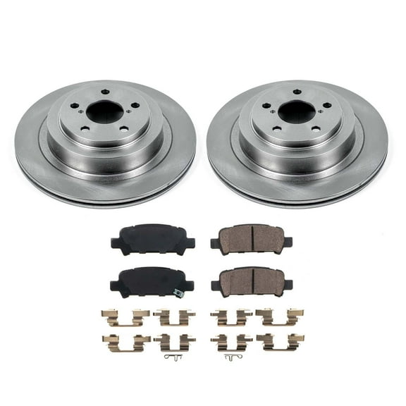 Ultimate Brakes Rear Ceramic Brake Pad and Rotor Kit with Hardware WM80674