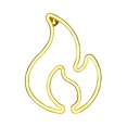 thumbnail image 1 of Fire Flame Neon Sign Light LED Hanging Wall Night Lamp Home Decor (Amarillo) Tmvgtek Iluminación del hogar multifuncional, 1 of 9