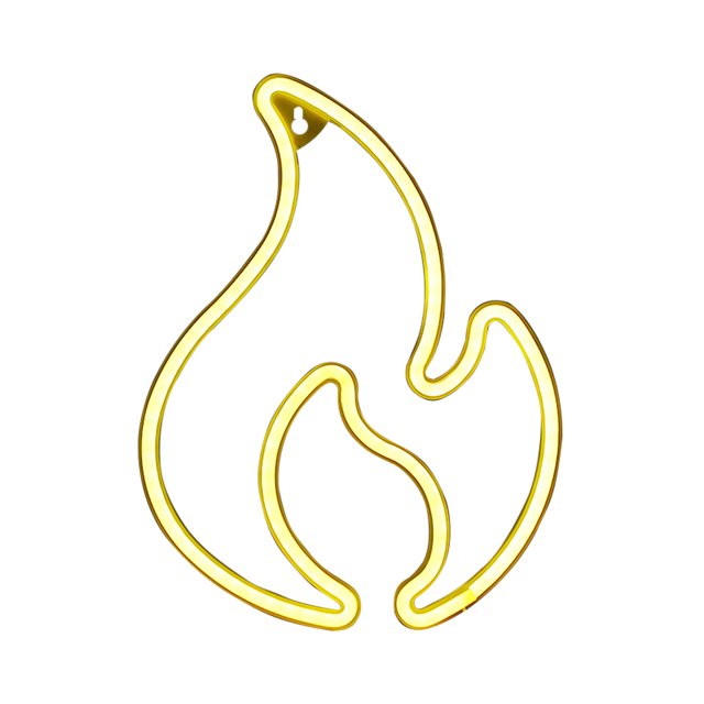 Fire Flame Neon Sign Light LED Hanging Wall Night Lamp Home Decor (Amarillo) Tmvgtek Iluminación del hogar multifuncional