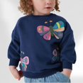 thumbnail image 2 of Zshosam Sweatshirt for Girls Fashion Girl's Graphic Sweatshirt Pullovers Crewneck Long Sleeve Sweatshirt,Navy 3-4 Years, 2 of 9