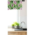 thumbnail image 3 of Ambesonne Philodendron Window Valance, Vivid Tropical Flowers, 54" X 18", Dark Magenta Blush, 3 of 3