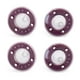 thumbnail image 2 of Pack 4 Chupones Ninni Co. Simula Pecho Materno Morado violeta oscuro, 2 of 9