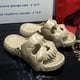 thumbnail image 2 of Feslishoet Skull Design Slippers Summer Outdoor Fun Novelty Slide Thick Sole Platform Beach Non Slip Men Women Cloud Sandal, 2 of 4