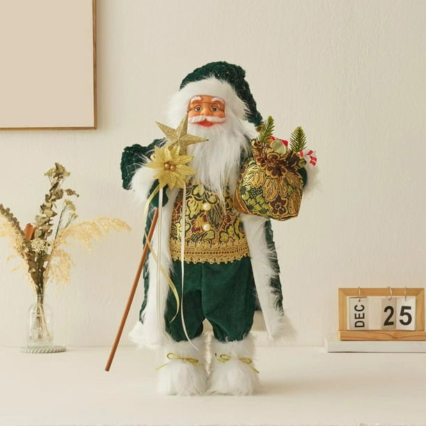 Christmas 12 In Santa Claus Doll Standing Santa Claus Doll Window Decoration Supplies Gift