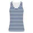 thumbnail image 4 of Noric Women's Striped Tank Tops Summer Sleeveless V Neck Casual Ribbed Knit Skinny Fit Basic Camisole, 4 of 7