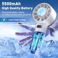 thumbnail image 3 of Handheld Fan with Ice Cooling Technology – 100-Speed Portable Fan, 5200mAh Rechargeable Battery, Digital Display, Ultra-Quiet for Office, Travel & Outdoor, 3 of 6