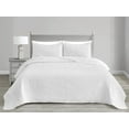 thumbnail image 1 of Chezmoi Collection Weaver White Bedspread Coverlet Set Crinkle Textured Zig Zag Bedding Cover Quilt Set 3-Piece Queen, 1 of 8