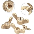 thumbnail image 5 of Wing Nut Fasteners - Brass Butterfly Nut Bolt Hand Twist Screw Cap Components M5(20pcs), 5 of 5
