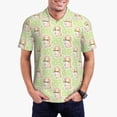 thumbnail image 5 of Yiaed Rabbit With TiePrint Men's Short Sleeve Polo Shirt,Golf Polo for Men Three-Button Golf Shirt Athletic Casual Collared T-Shirt- XX-Large, 5 of 7