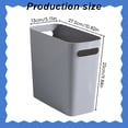 thumbnail image 3 of Homesteed 28*14 Slim Trash Can Wastebasket for Bathroom Office Kitchen, Space Saving Garbage Bin for Tight Corners and Narrow Spaces, 3 of 9