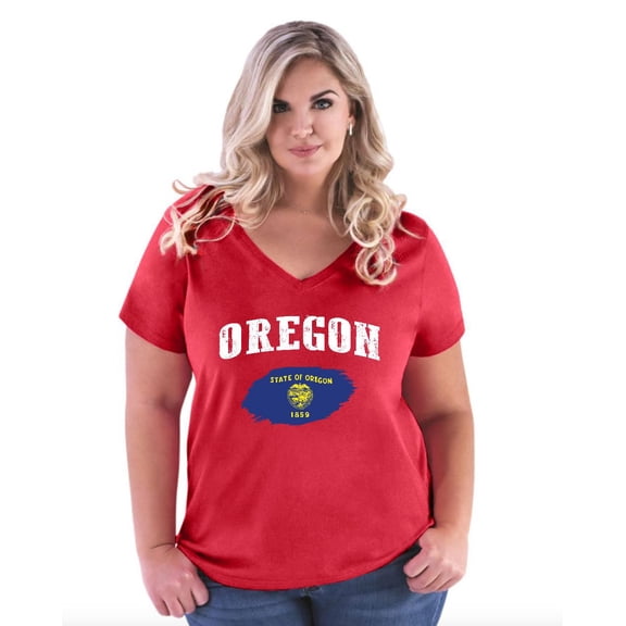 Normal is Boring - Women's Plus Size V-neck T-Shirt, up to Size 28 - Oregon