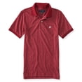 thumbnail image 1 of Aeropostale A87 Heathered Rugby Polo para hombre, rojo, pequeño Aeropostale polo, rugbi, 1 of 2