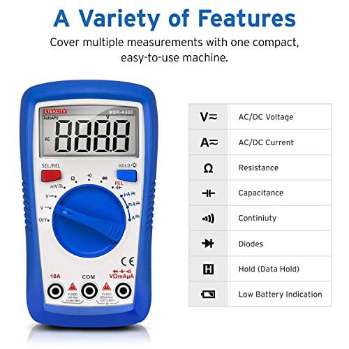 Etekcity Digital Multimeter, Auto-Ranging Voltage Tester with