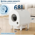 thumbnail image 4 of Automatic Self Cleaning Cat Litter Box 68L Smart Robot Toilet with APP WiFi Control, Dual Safety Sensors PT108W Edition, 4 of 8