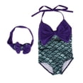 thumbnail image 2 of lionlar Cute Blue Shiny Mermaid Designed Swimsuit Bathing Suit With S, 2 of 9