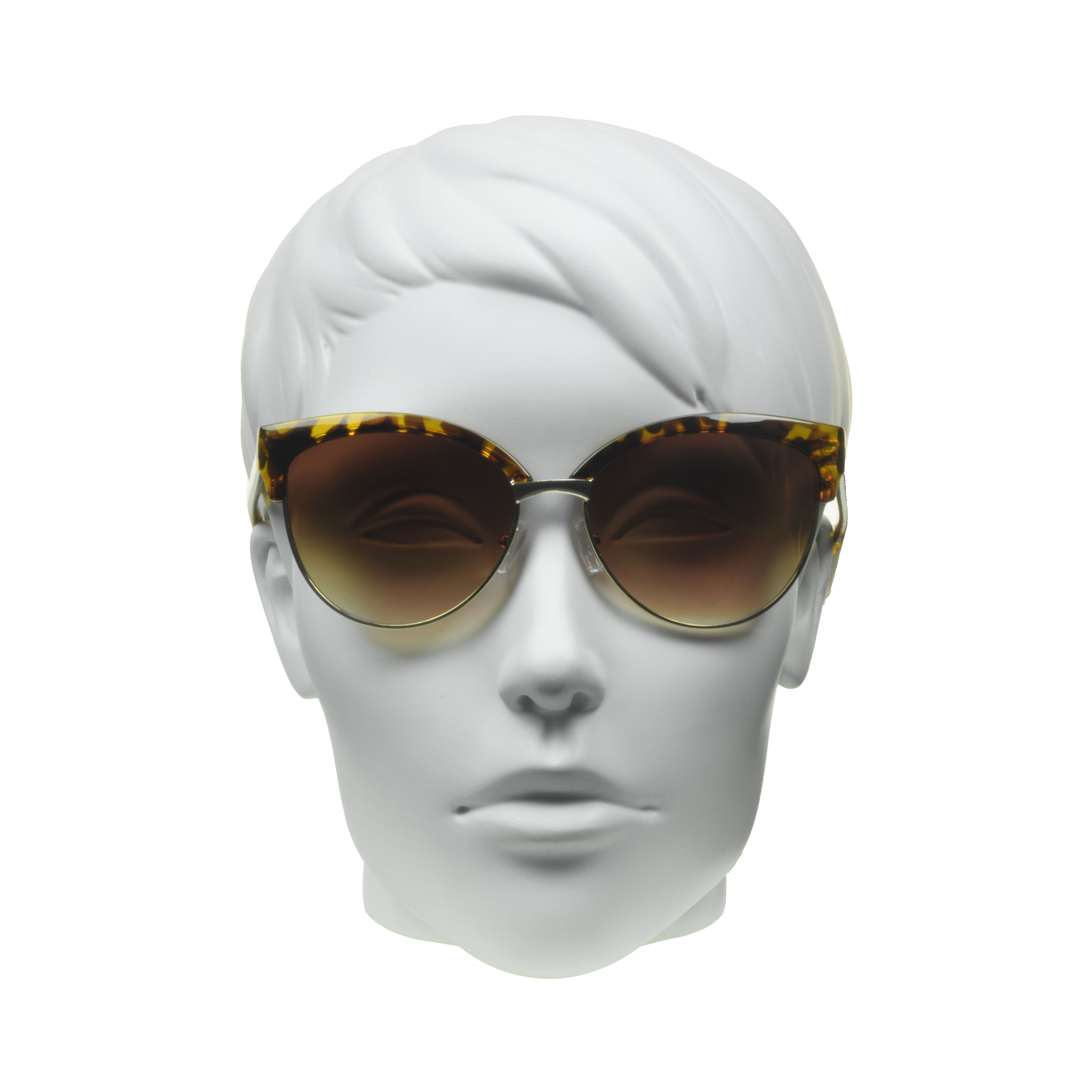 proSPORT Women Bifocal Reading Cateye Fashion Horn Rim Sunglasses Tortoise Gold Frame Brown Lens +2.75 - image 3 of 5