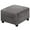 Gray, variant on Rosnek Velvet Square Ottoman Covers Stretch Ottoman Slipcover Folding Storage Footstool Furniture Protector with Elastic Bottom, Large, Taupe