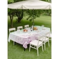 thumbnail image 3 of Outdoor Tablecloth with Umbrella Hole and Zipper, Ombre Green Pink Rectangle Table Cloth 52x70 Inch Waterproof Tablecloth, Summer Coastal Ocean Sea Beach Wave Picnic Table Cover for Patio Camping, 3 of 7