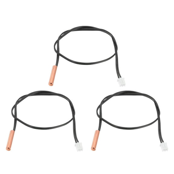 Uxcell 3 Pcs 100K NTC Thermal Sensor Probe,Copper Temp Sensor Probe 14 Inch