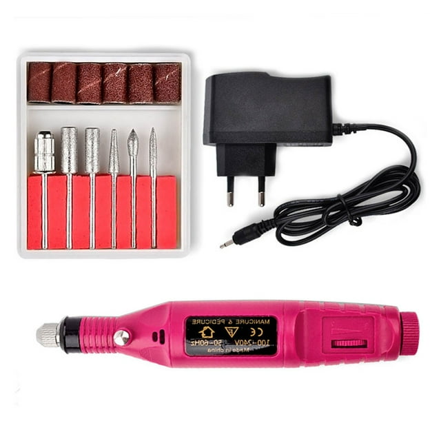 20000 RPM Electric Pedicure Nail Drill Machine Mill Cutter Sets Manicure Drills Accessory Pedicure Kit Nail Drill Bits Tools