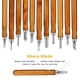 thumbnail image 5 of Juego de Herramientas para Tallar Madera, 12 Piezas, con Cuchillas de Acero al Carbono, Cuchillos para Carpintería, Gubias para Esculpir, para Tallar y Grabar en Madera, Esteatita y Cera., 5 of 8