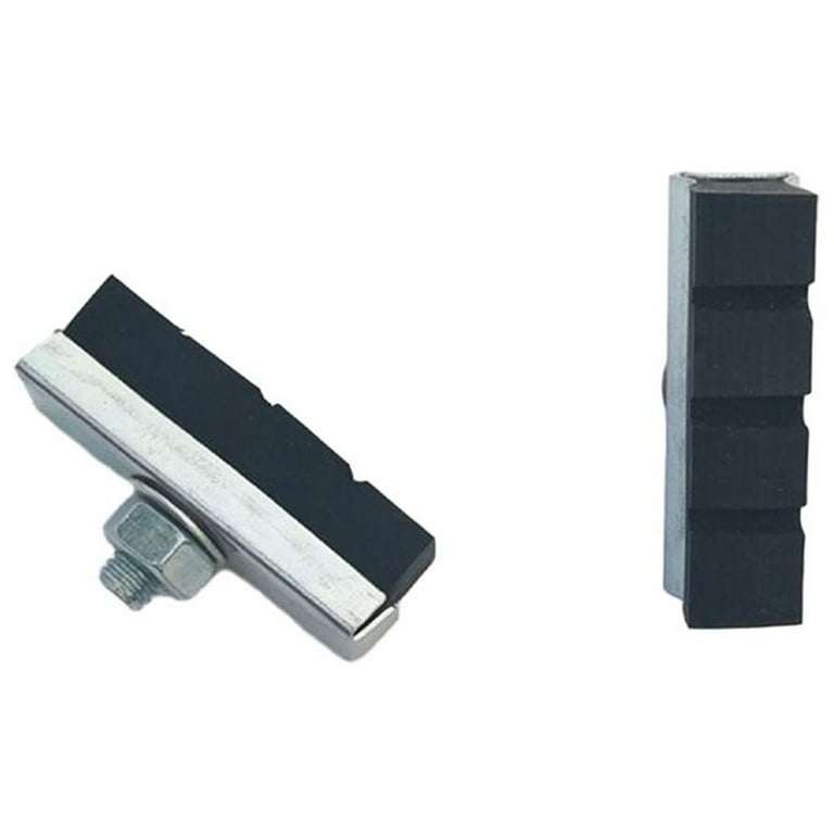 2 Pair V-Type Bike Brake Pads - Quiet Brake Shoes With Bend Pipe & Rubber Sleeve For Mountain & Road Bikes