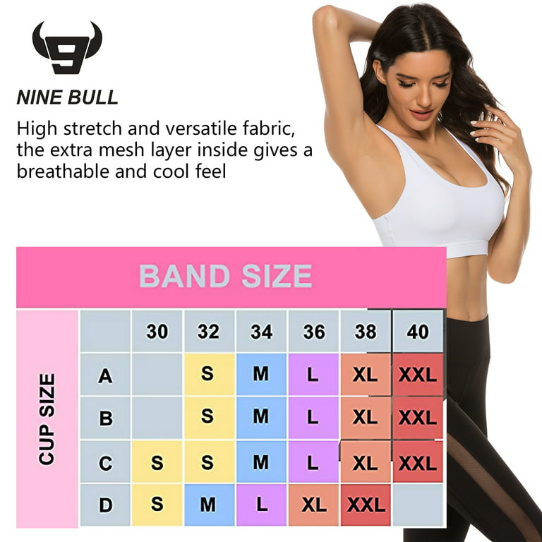 nine bull Sports Bra for Women Strappy Sports Bra Mesh Open Back Sports Bra  for Workout Yoga Gym